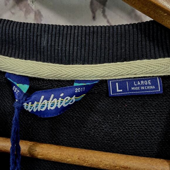 Chubbies Hoodie Mens Large Black Pullover Sweatshirt Night Schwoodie Gray - Picture 3 of 11